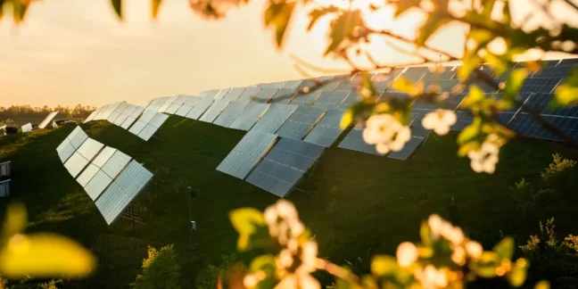 panneau solaire au sol